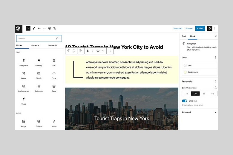 wordpress block editor